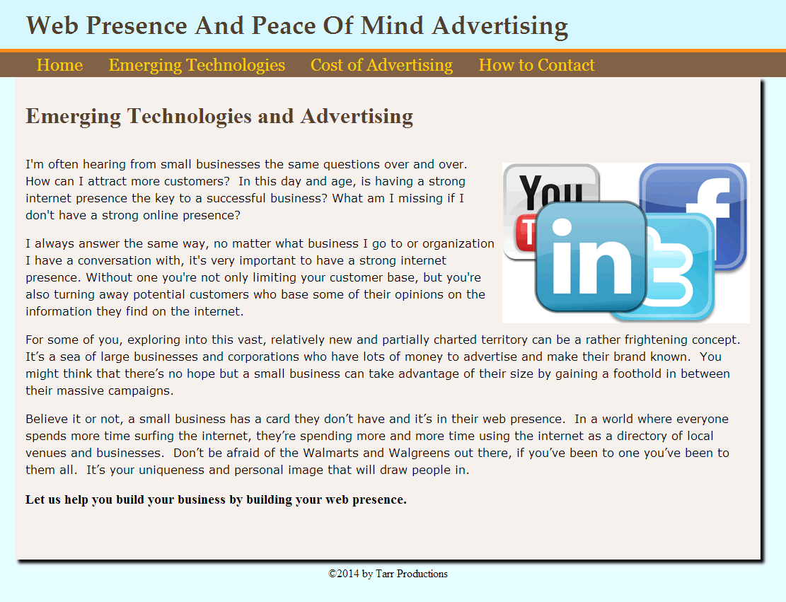 Advertising Website idea